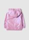 Casaco imperme&aacute;vel rosa para menina, corte regular com fecho e capuz_1