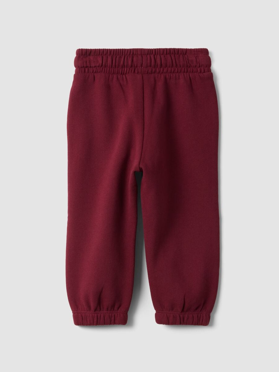 Red pure cotton jogger trousers_1
