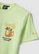 Green pure cotton regular fit T-shirt with Moscow Mule prints_5