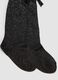 Collant nero in cotone organico elasticizzato con fiocco e brillantini_1