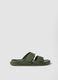 Green sandals with double strap and buckles_0