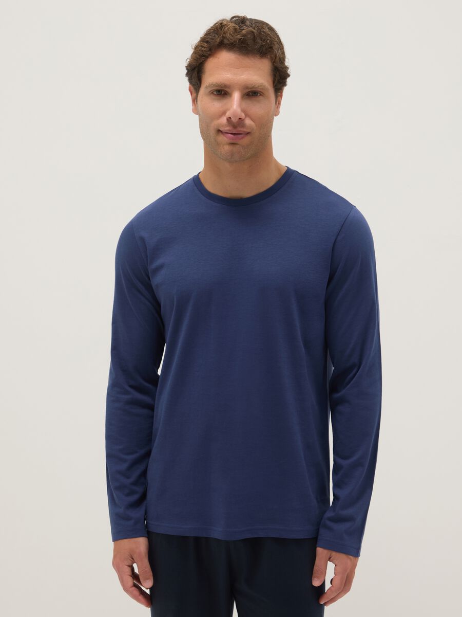 Blue pure cotton pyjamas regular fit_1