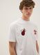 Wei&szlig;es T-Shirt aus reiner Baumwolle mit gesticktem Miami-Heat-Logo_0