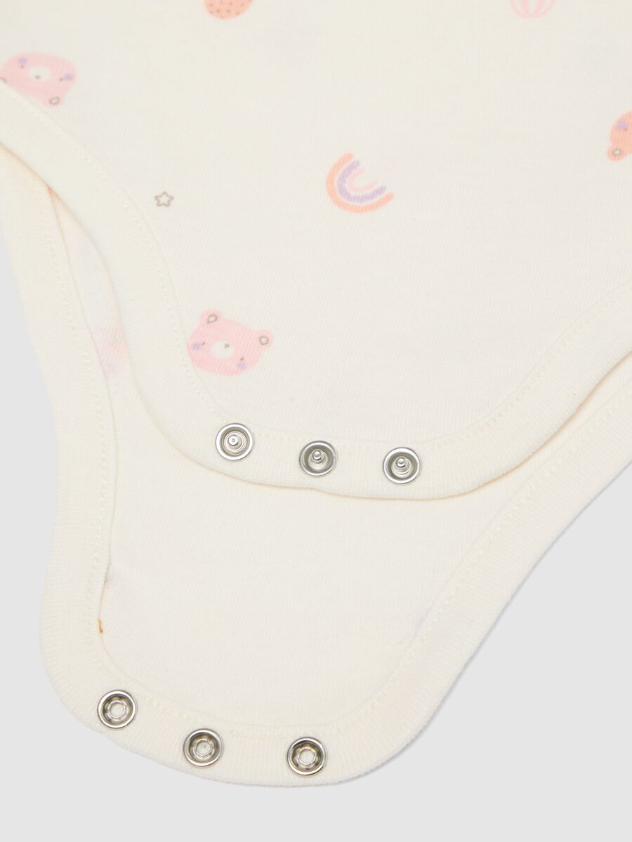 Multicolour pure organic cotton bodysuit tripack for baby girls_2