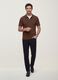 Schwarze Slim-Fit-Hose aus Stretch-Baumwolltwill_0