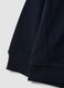 Blue 100% cotton hoodie with front print for boys_3