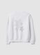 Sweatshirt branca oversized em algod&atilde;o puro com estrelas para menina_5
