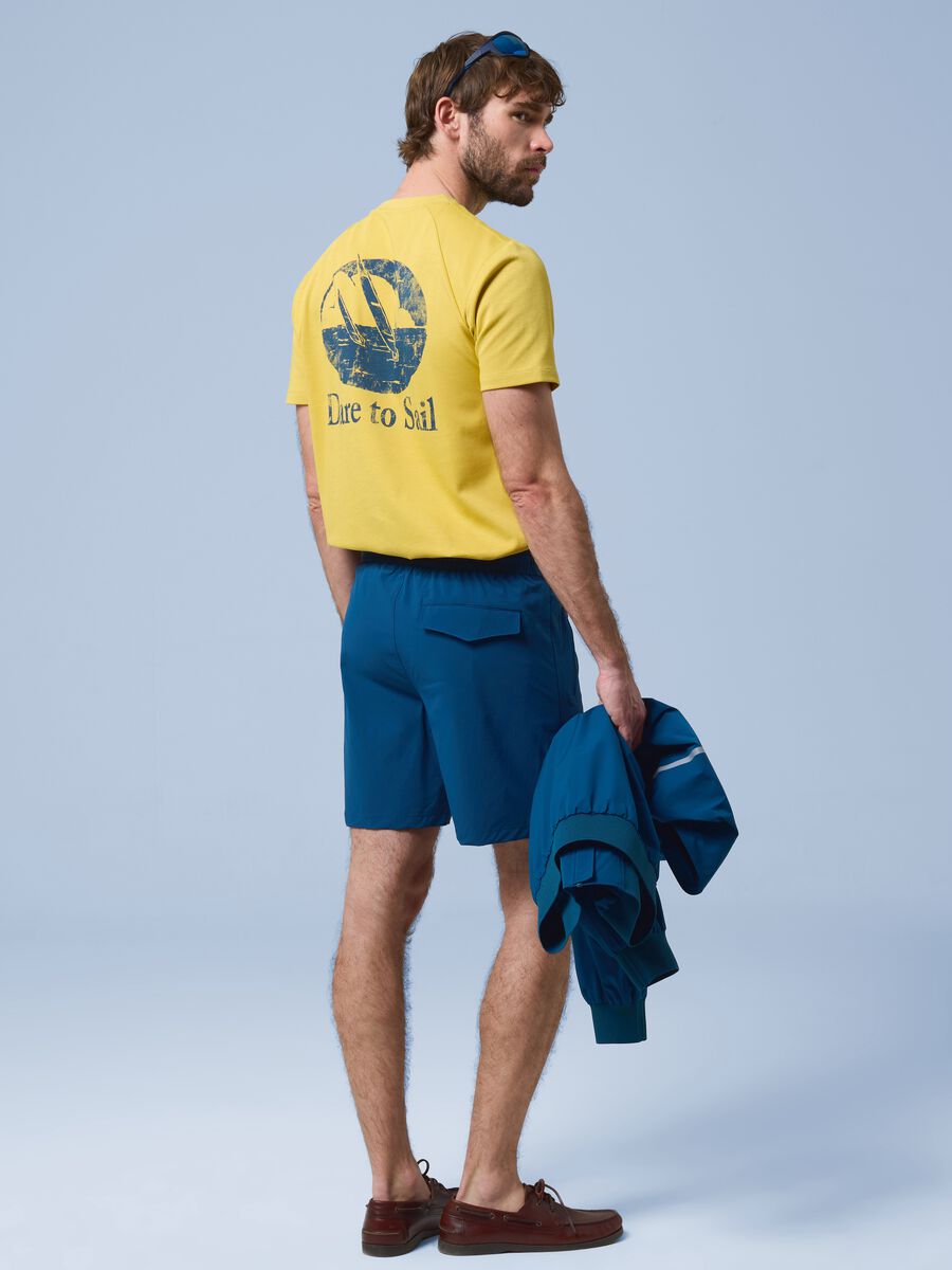 Gelbes ALTAVIA SAILING T-Shirt aus elastischem Baumwollmix_0