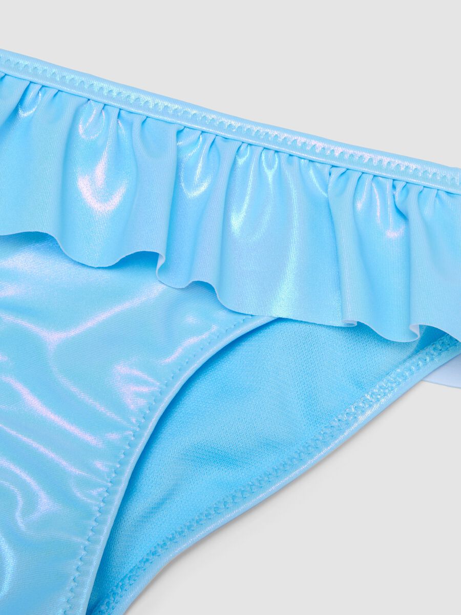 Blue stretch bikini with frills_3