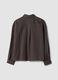 Camicia marrone a quadri in viscosa elasticizzata regular fit_2