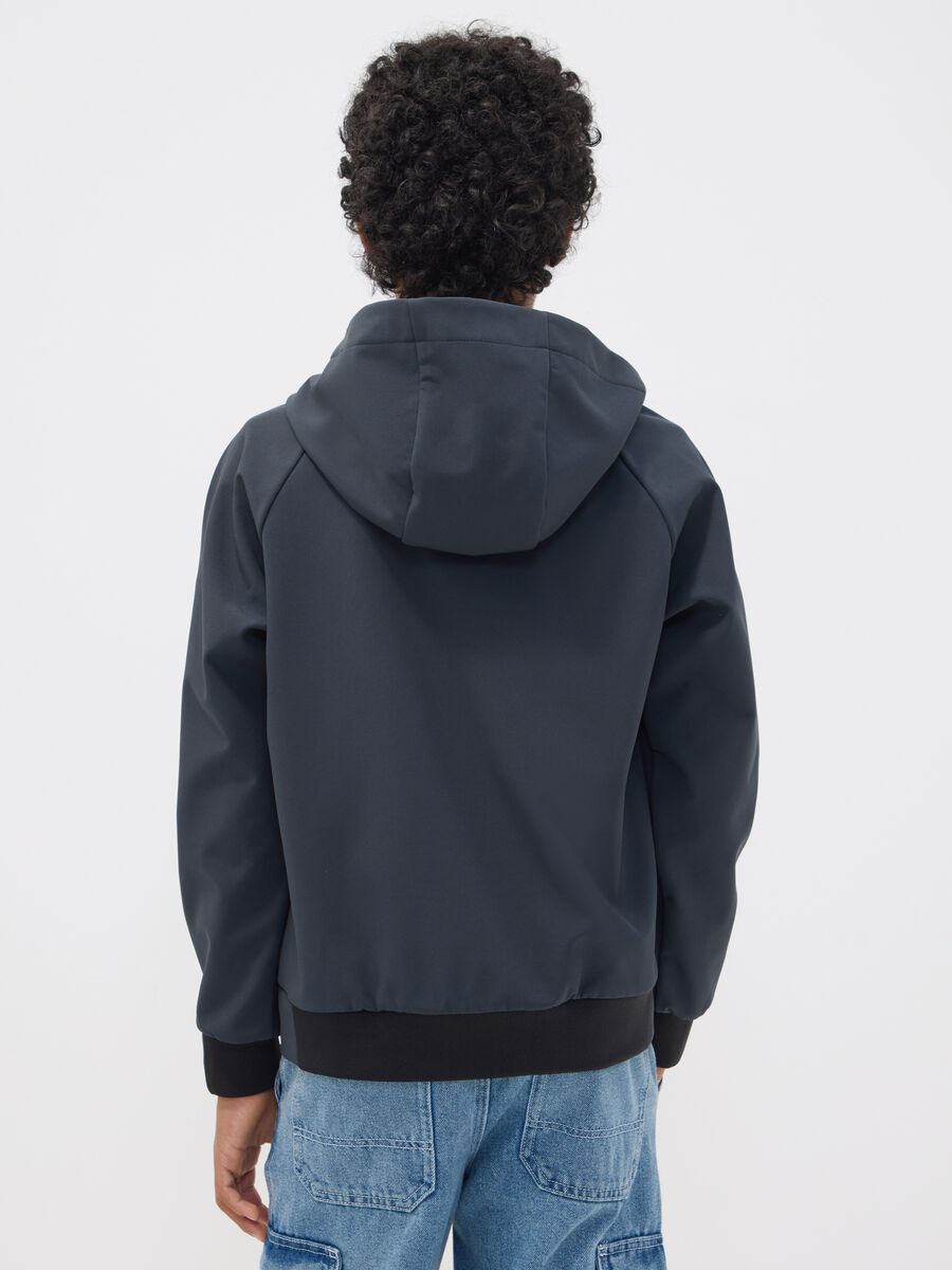 Veste grise &agrave; capuche en tissu stretch pour gar&ccedil;on_2