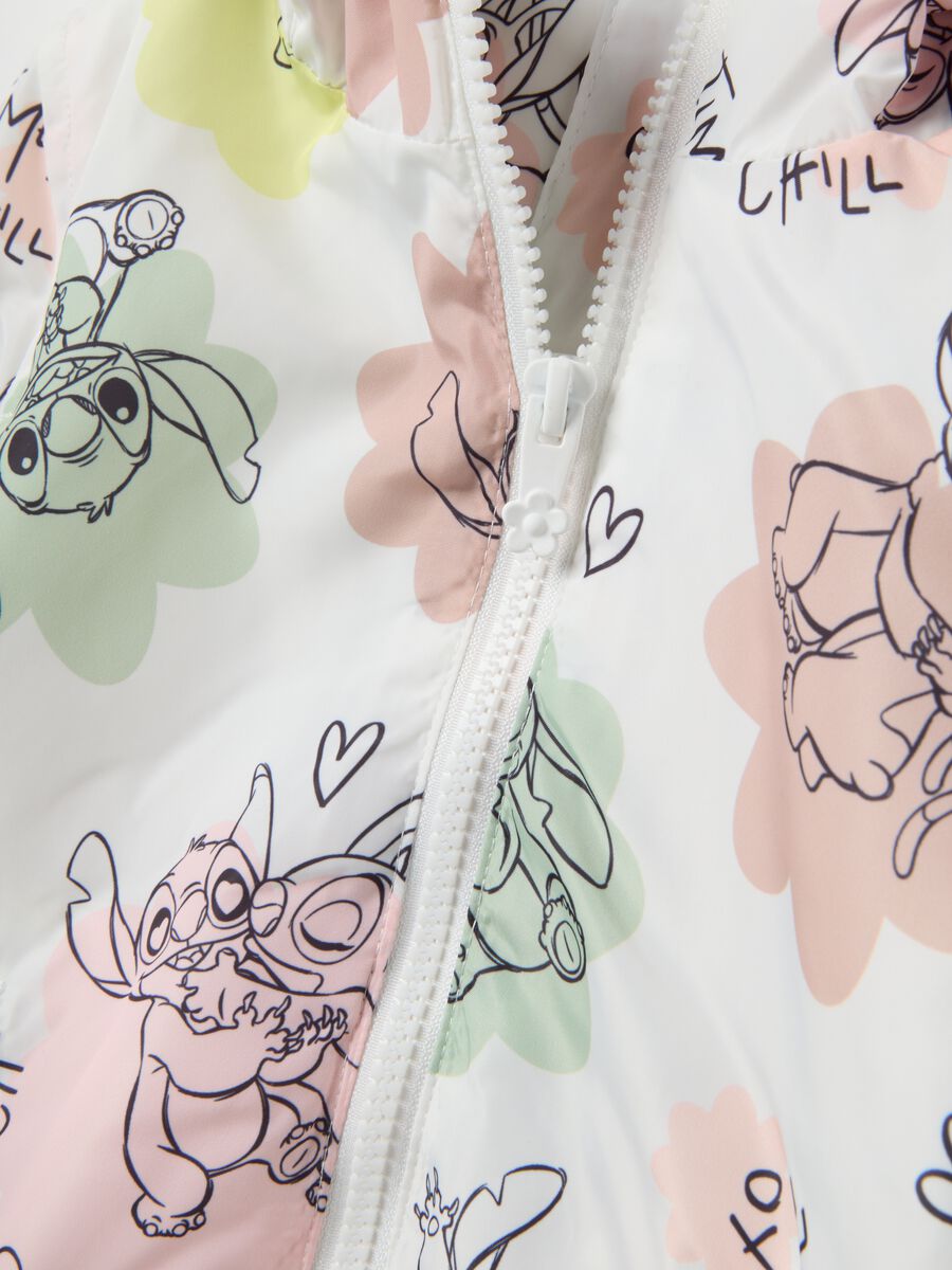 Multicolour padded jacket for girls with regular fit and hood_3