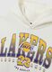 Camisola com capuz branca em mistura de algod&atilde;o com log&oacute;tipo Lakers_5