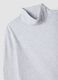 T-Shirt in Grau-Melange aus Bio-Baumwolle mit Stehkragen_5