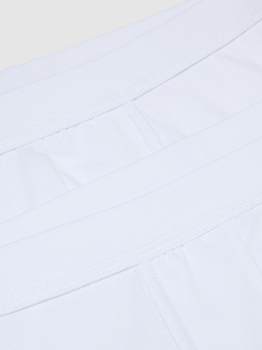 Twin-pack of white boxer shorts in stretch cotton, regular fit_5
