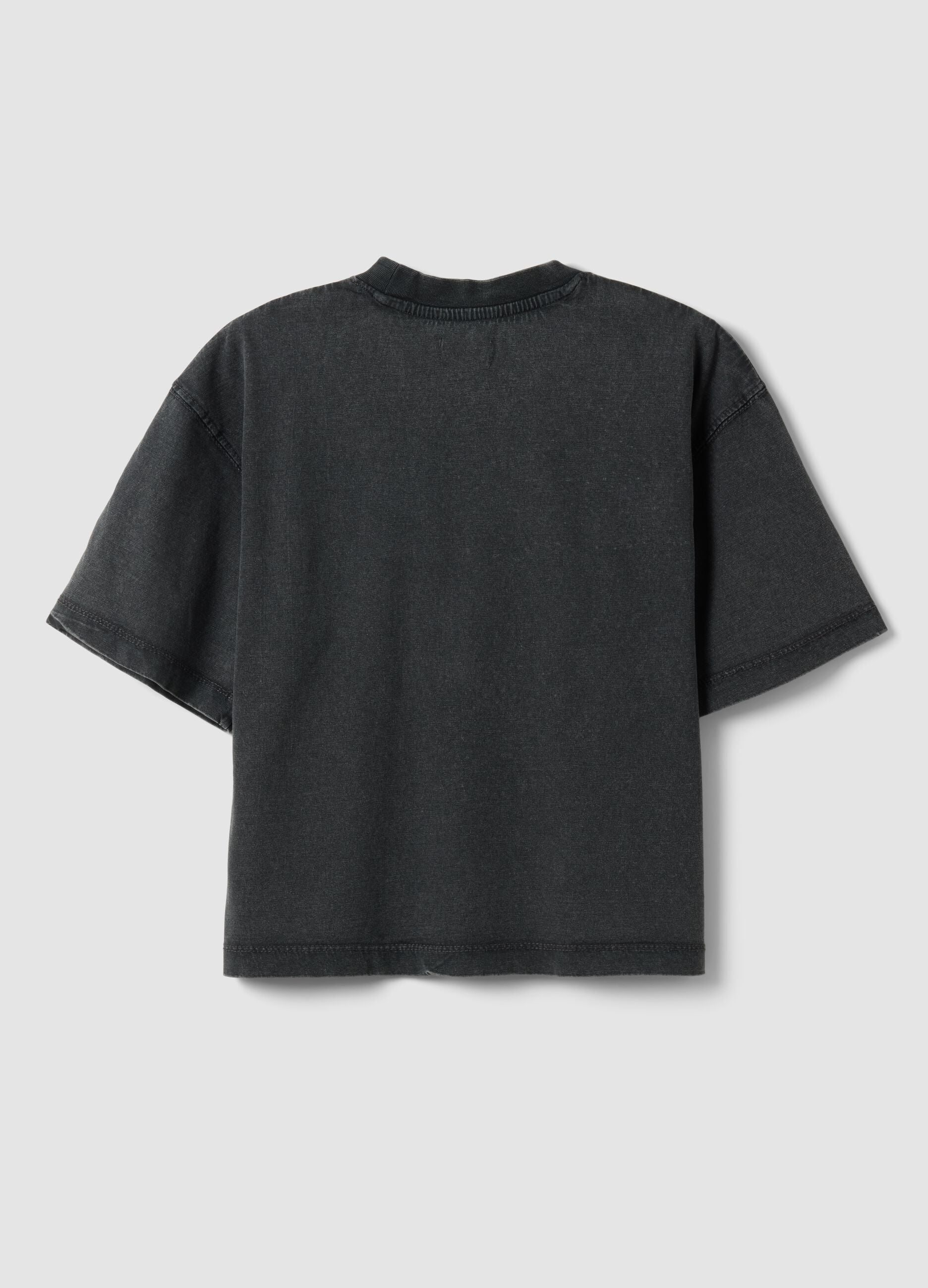 Grey pure cotton oversized fit girl&rsquo;s t-shirt
