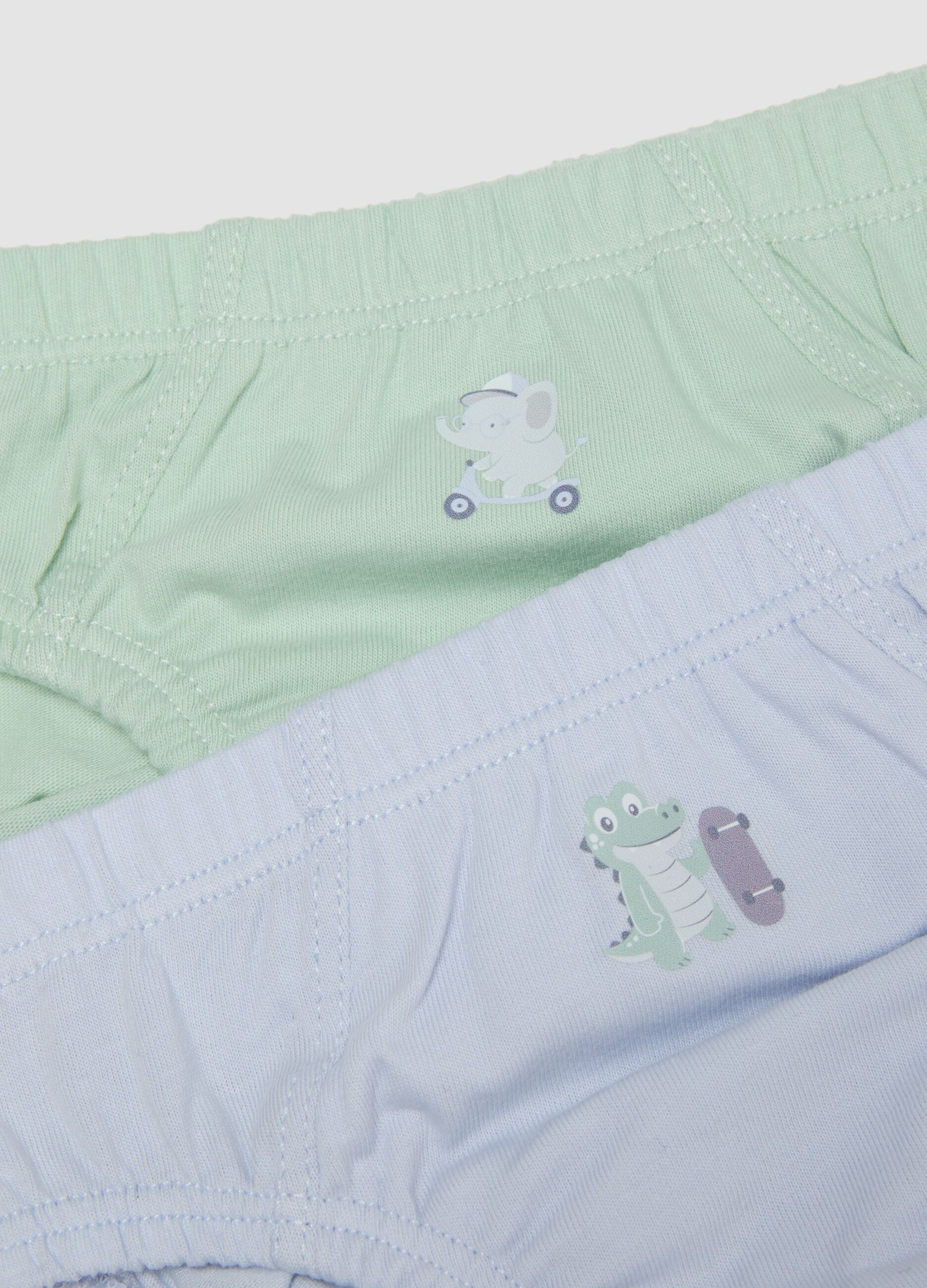 Pack of 5 multicoloured pure organic cotton briefs for baby