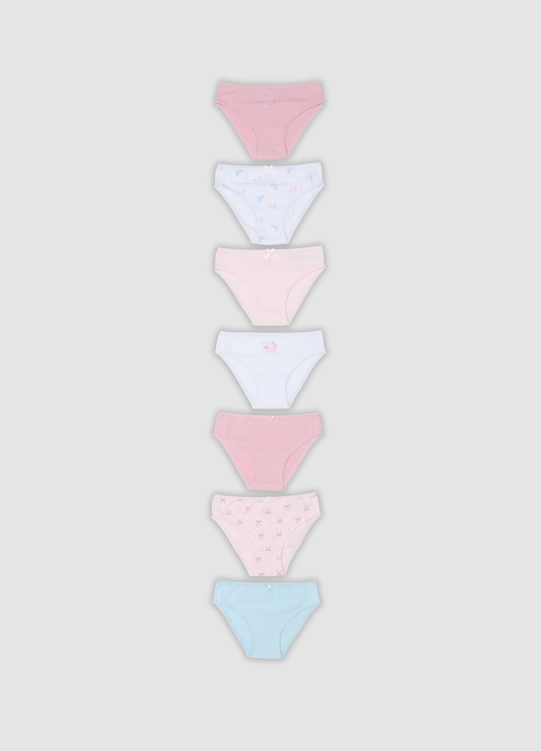 7er-Pack bunte Slips aus elastischer Bio-Baumwollmischung