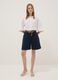Blue stretch cotton shorts_1