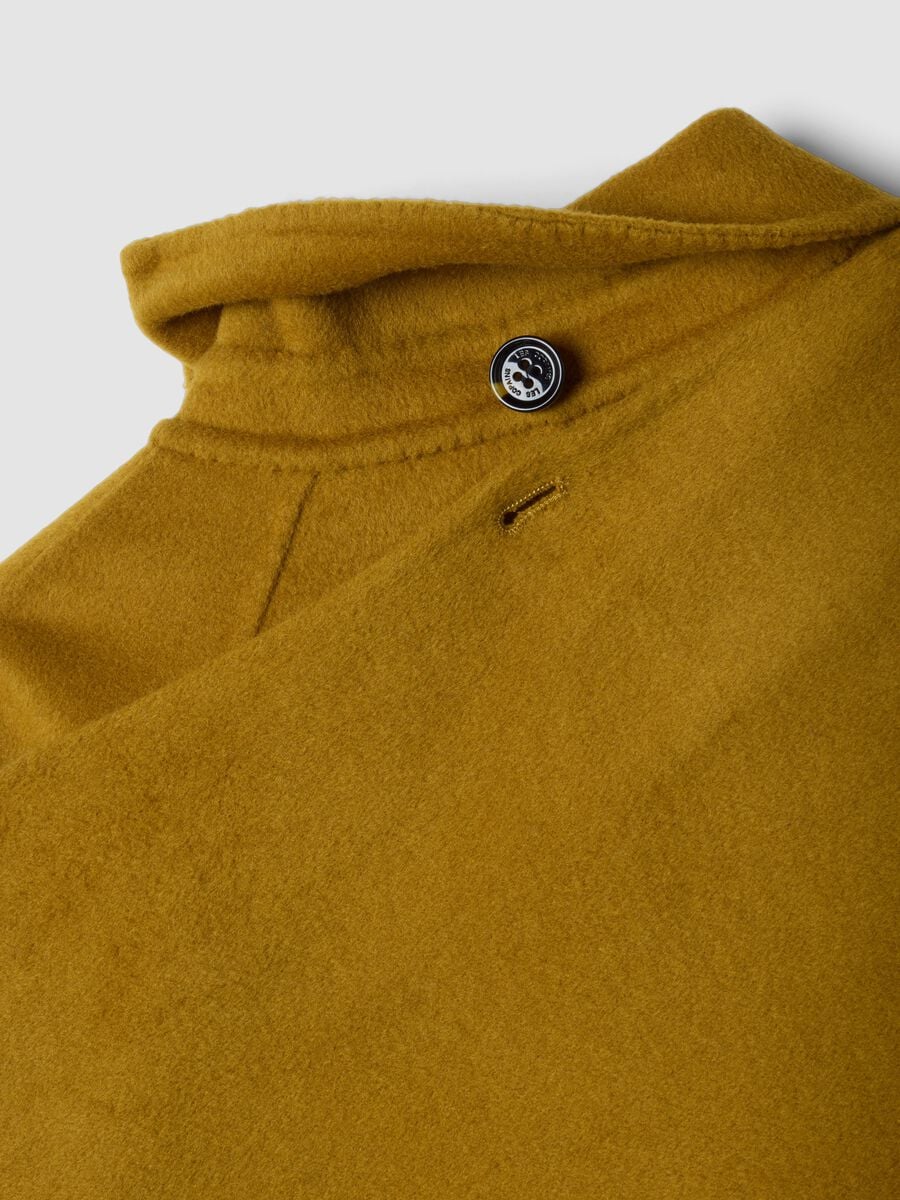 Yellow wool-blend coat with button fastening_6