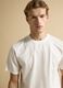 White pure cotton jersey T-shirt with crew neck, relaxed fit_0