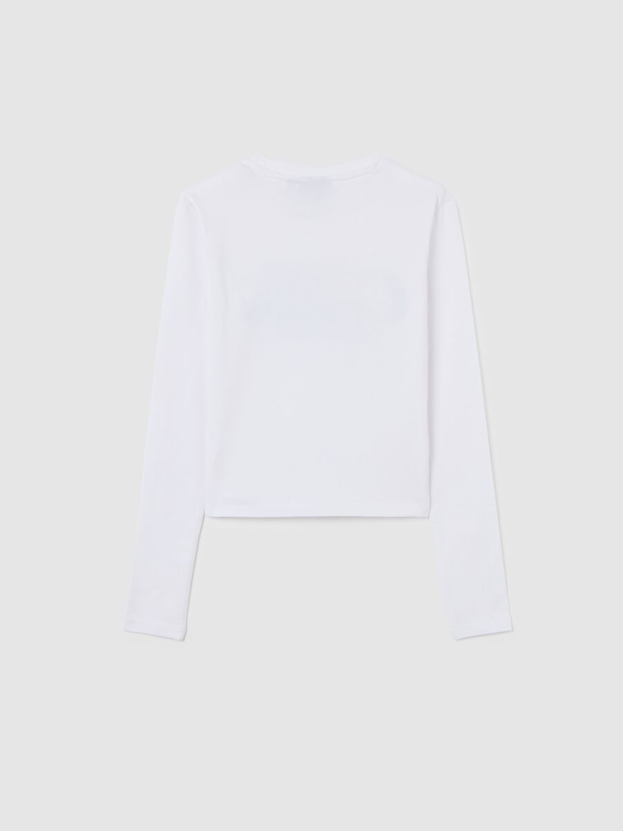 Λευκό εφαρμοστό κορίτσι T-shirt από ελαστικό βαμβάκι με λογότυπο Celtics_4