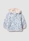 Mehrfarbige Baby-M&auml;dchen-Jacke mit Kapuze und Blumenmuster_0