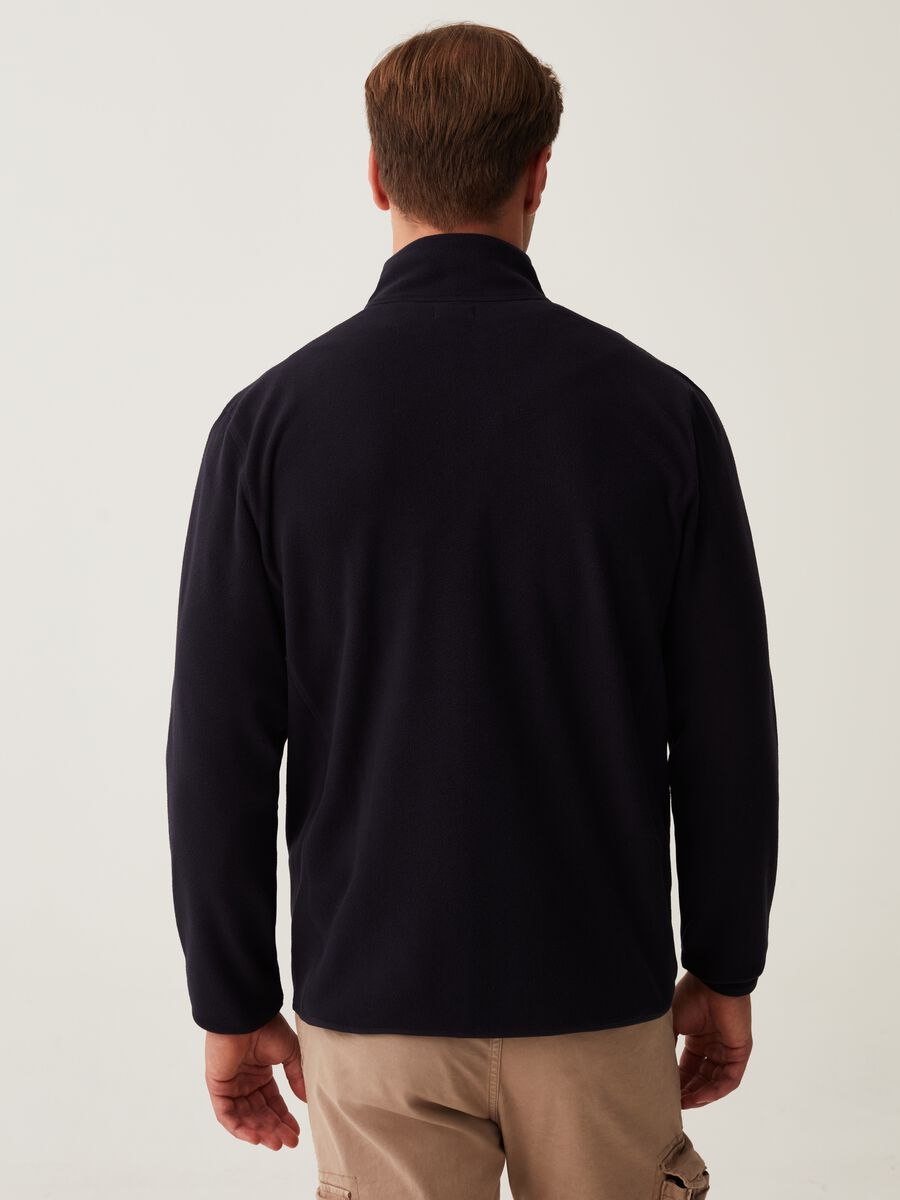 Fleece full-zip sweatshirt with high neck_2