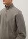 Grey cotton blend sweatshirt regular fit with half zip_3
