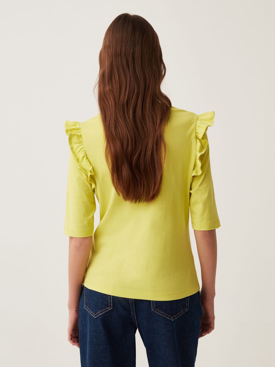 T-shirt with elbow-length sleeves and frill_2