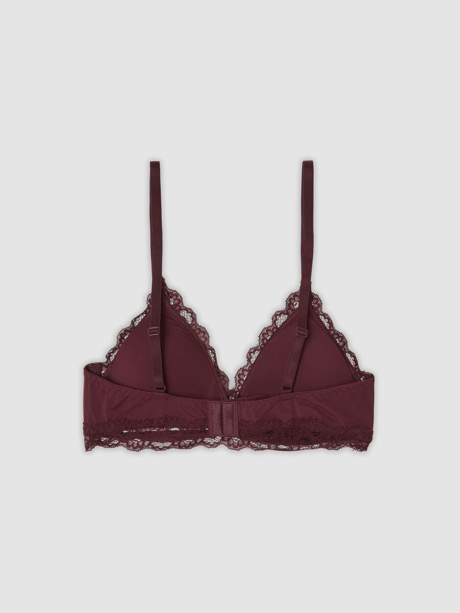 Purple stretch microfibre triangle bra with lace_6