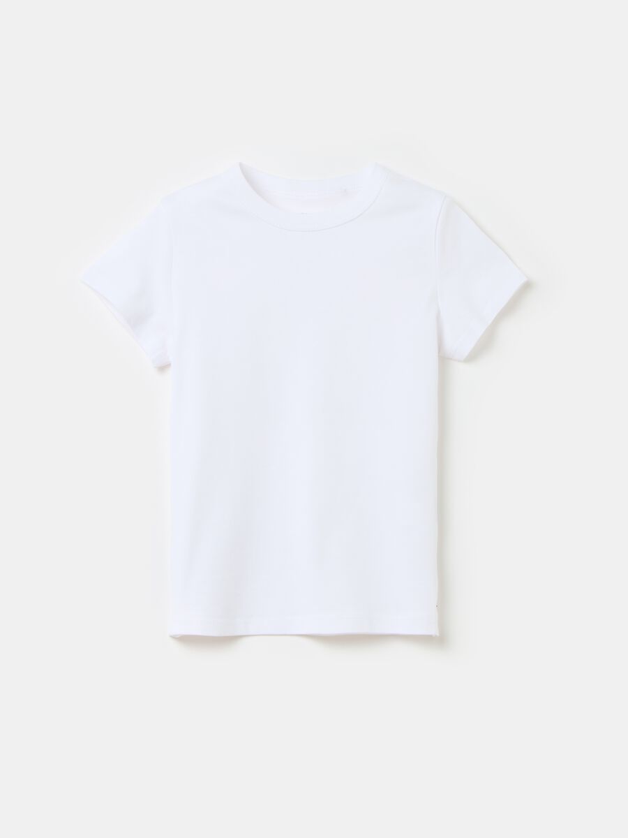 Camiseta cuello redondo de algodón orgánico Essential_0