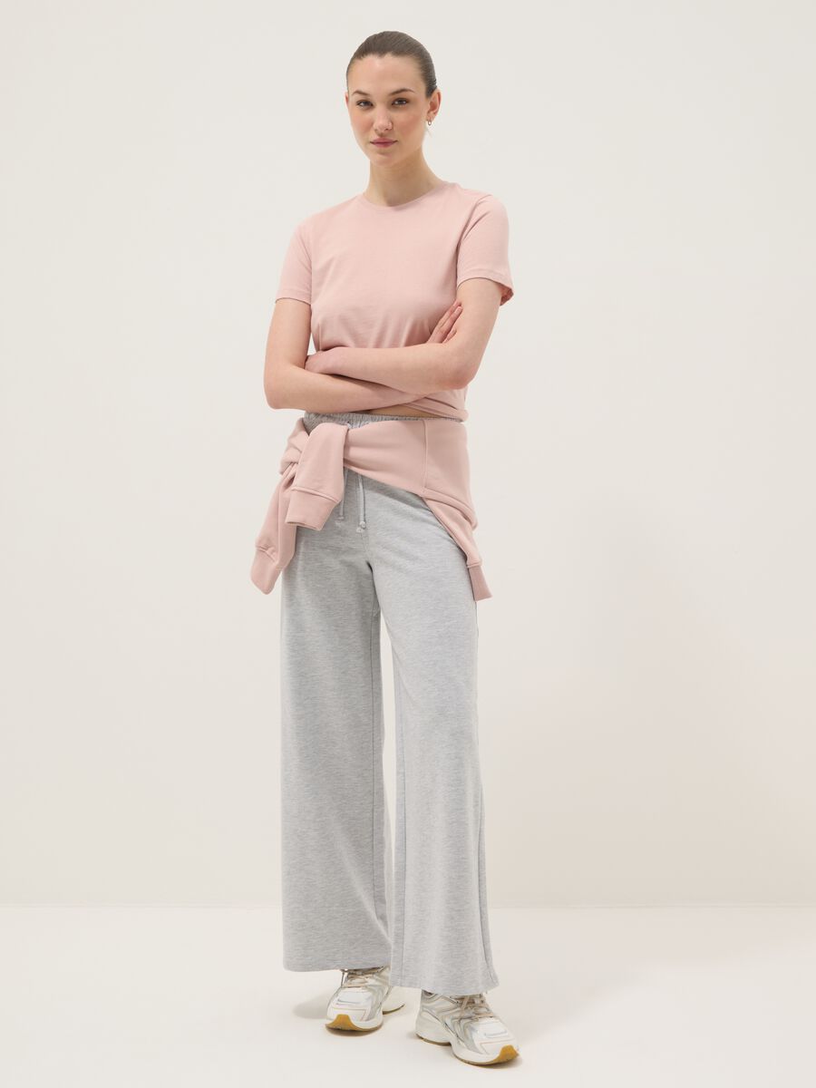 Cal&ccedil;as jogger baggy cinzentas de algod&atilde;o puro_0