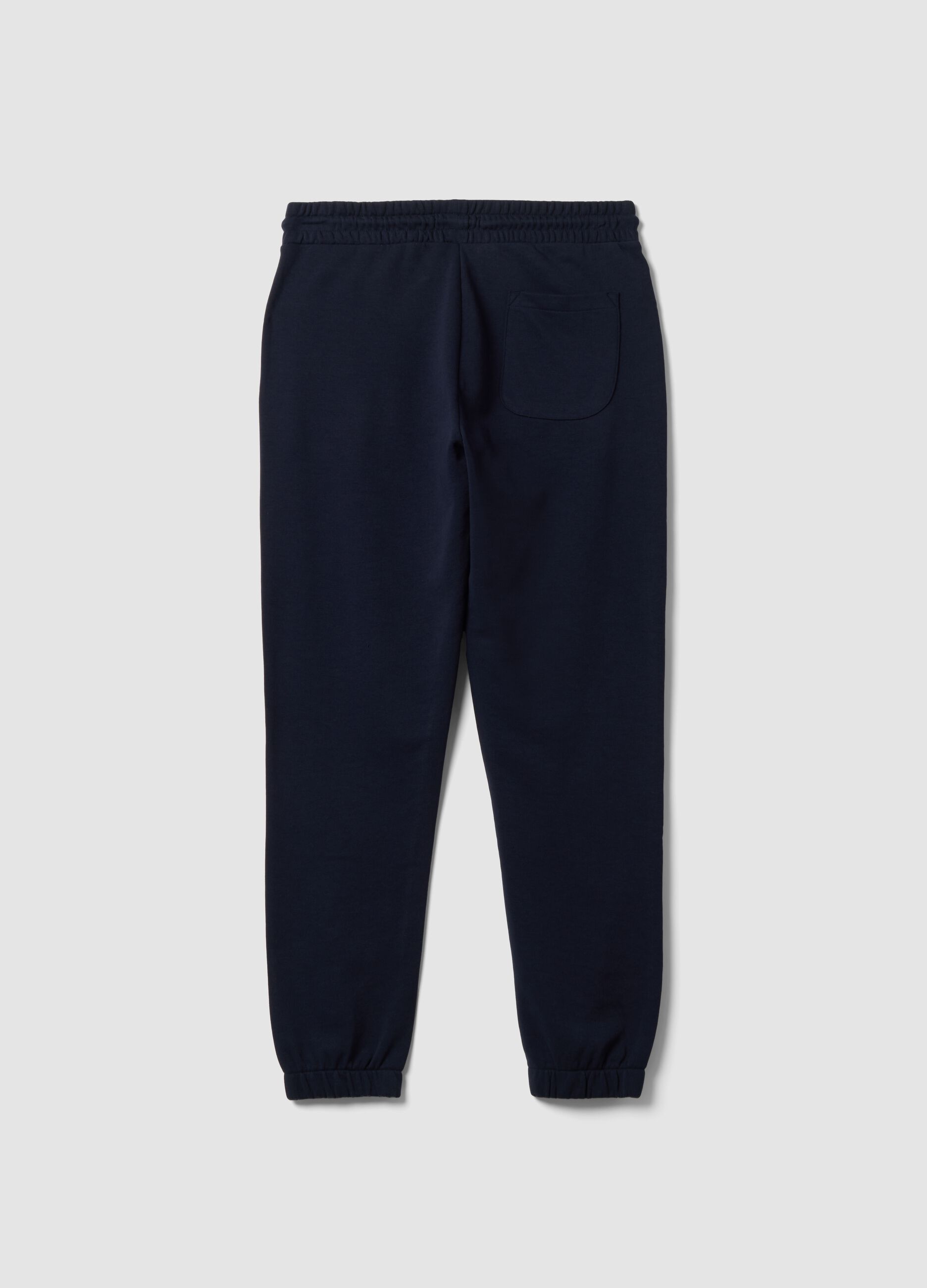 Pantaloni jogger blu in misto cotone regular fit