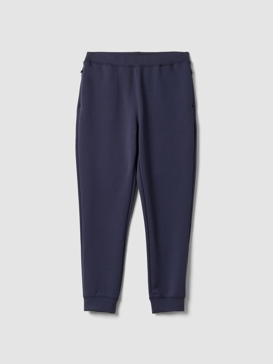 Joggers azuis regular fit em tecido el&aacute;stico Easy Dry_4