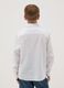 Boy's regular fit white linen cotton blend shirt_2