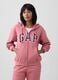 Sweatshirt rosa com capuz em mistura de algod&atilde;o com log&oacute;tipo GAP_0