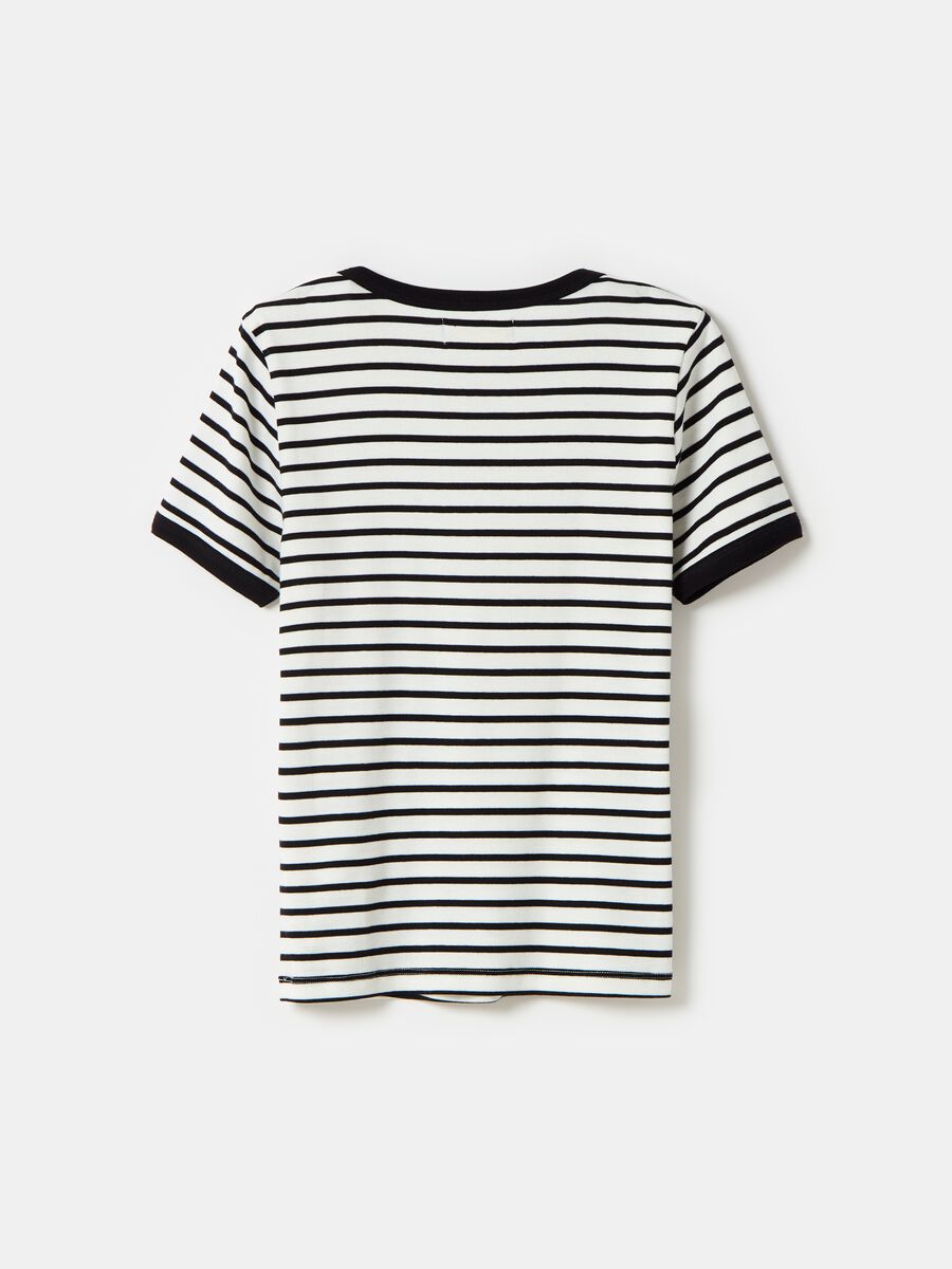 Striped T-shirt in stretch cotton_4