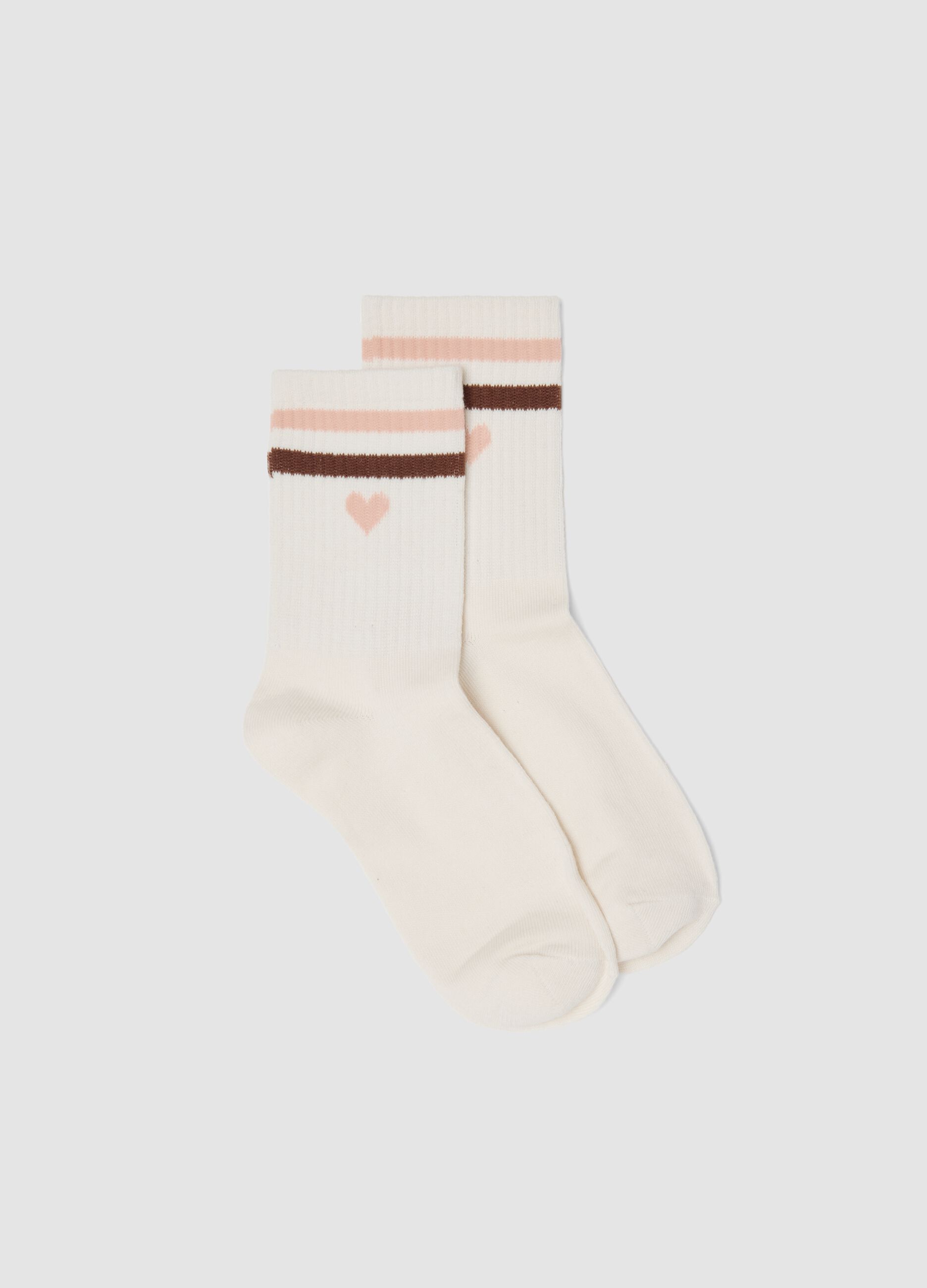 Calzini bianchi in cotone organico elasticizzato