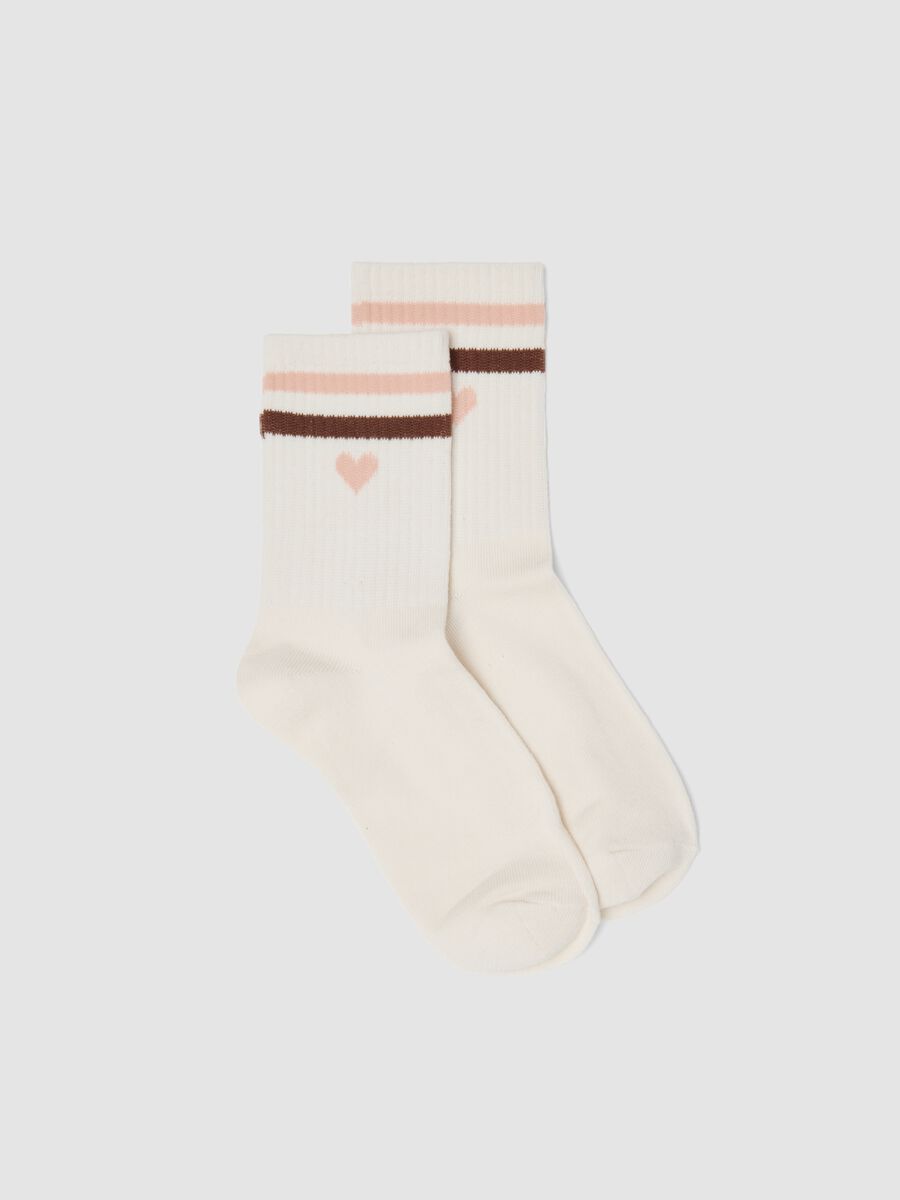 Calzini bianchi in cotone organico elasticizzato_0
