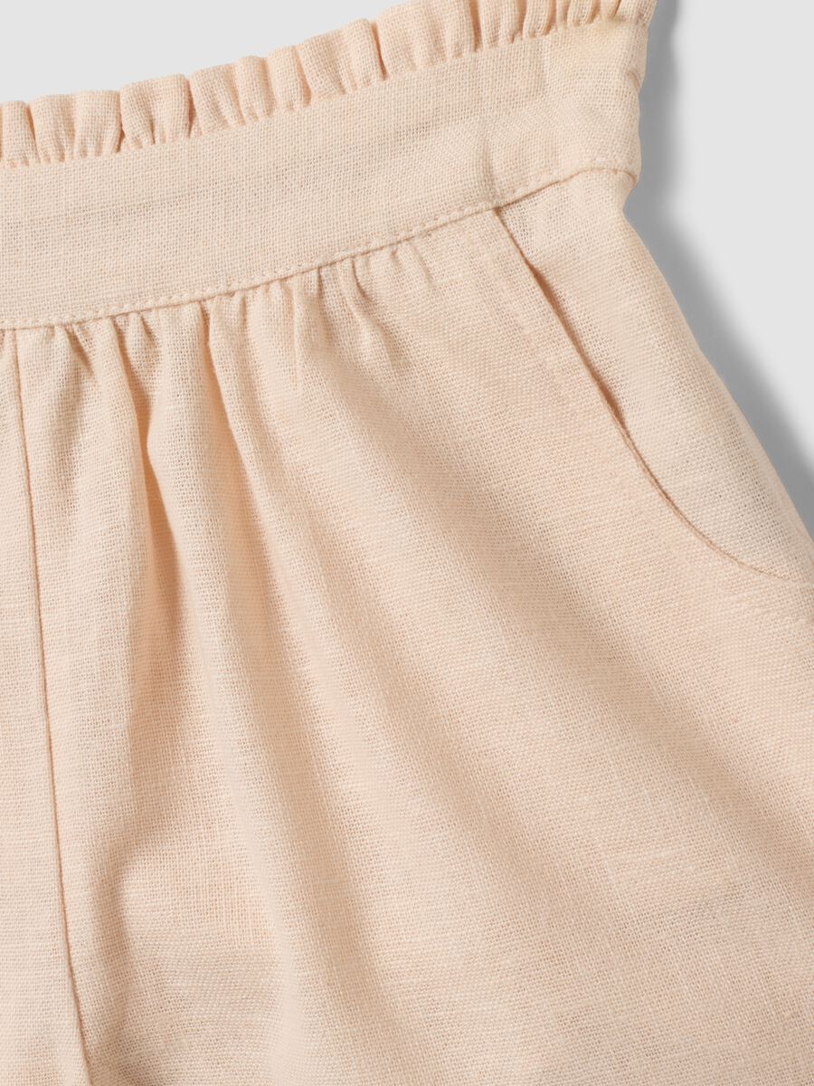 Pink pure cotton set with top and shorts_3