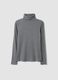 Grauer Pullover aus elastischer Viskose mit Rundhalsausschnitt, Regular Fit_0