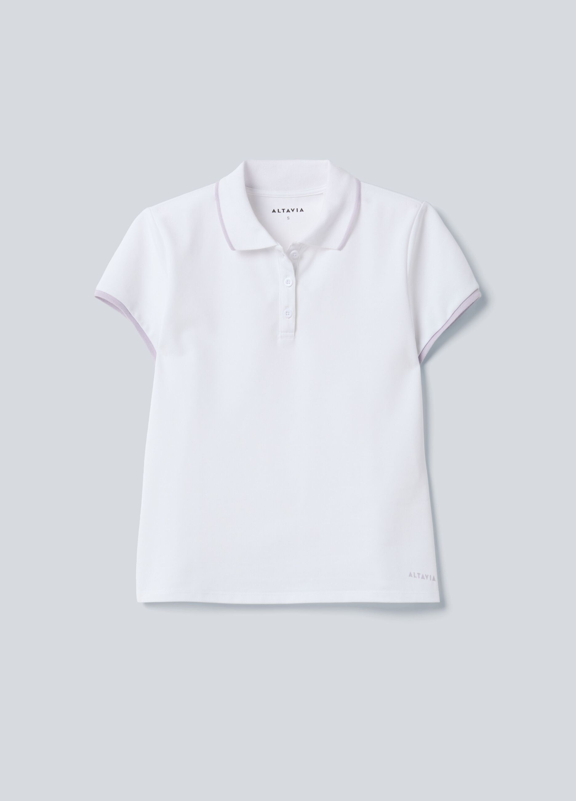 Weisses ALTAVIA COURT Sport-Poloshirt aus Stretch-Baumwolle