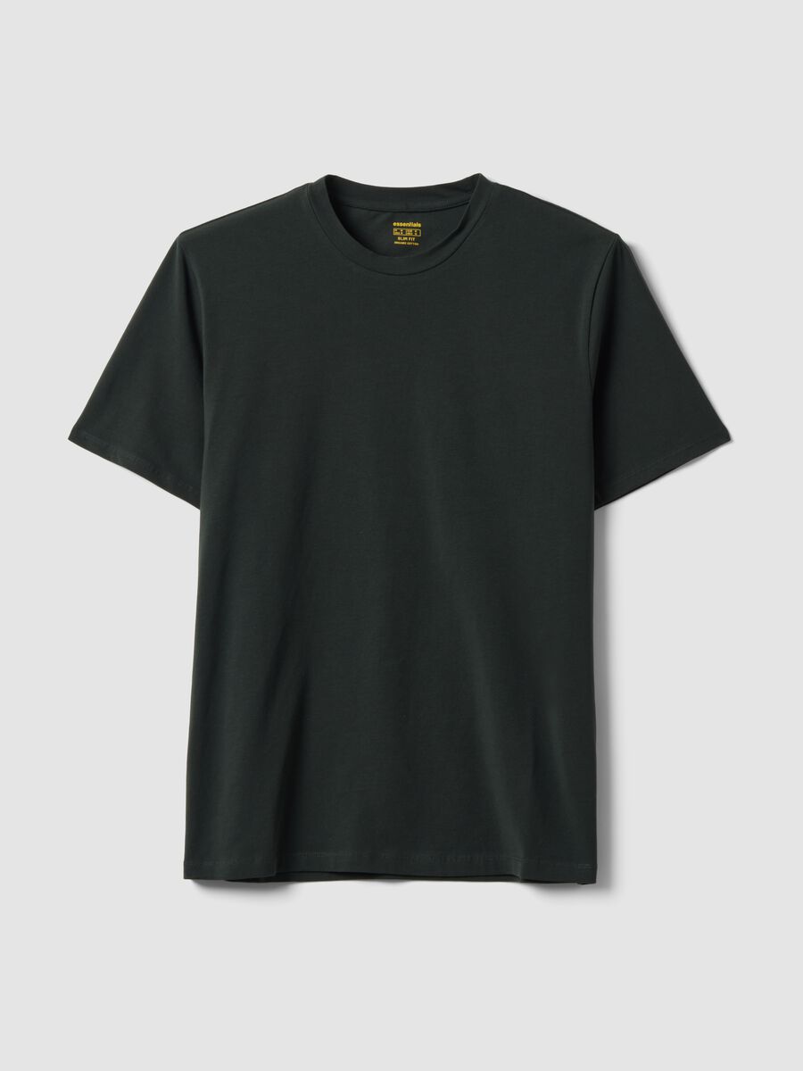 Green organic cotton slim-fit short-sleeve T-shirt_4