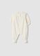 Tutina bianco sporco in misto cotone organico con piedini_1