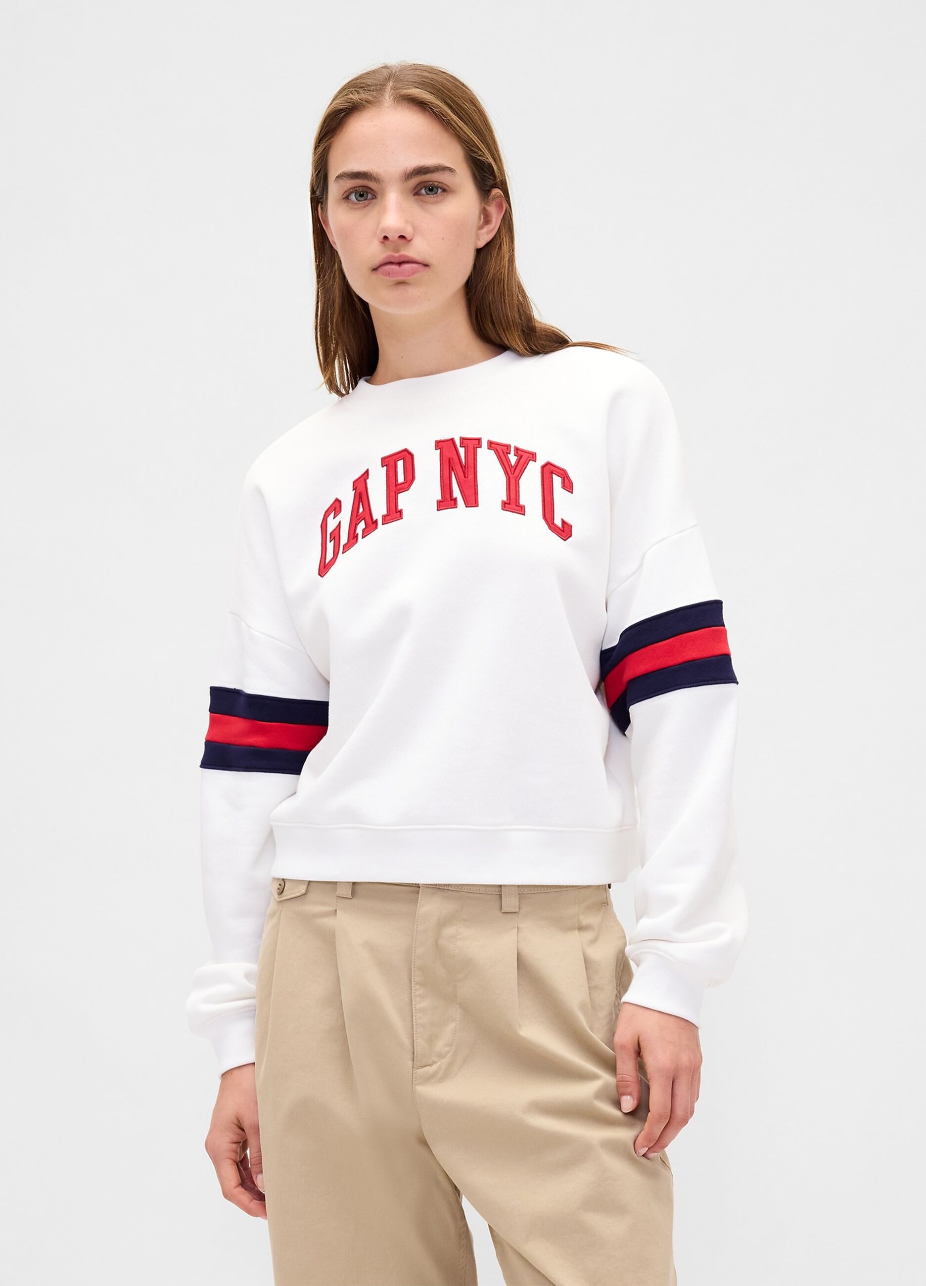 White Sweatshirt with GAP NYC Logo