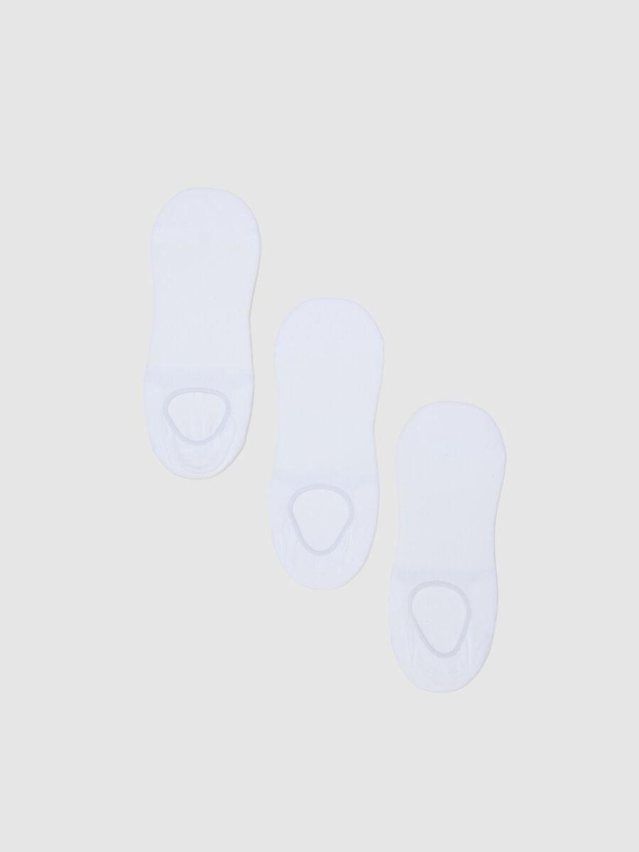 White Cotton Sports Socks Tripack_0
