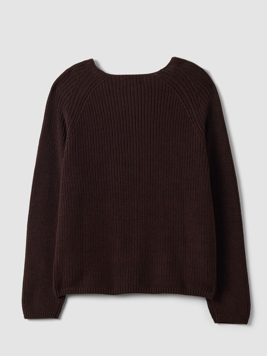 Multicolour pure cotton crew-neck cardigan, regular fit_6