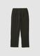 Gr&uuml;ne Regular-Fit-Hose aus geripptem Stretch-Baumwollstoff_0