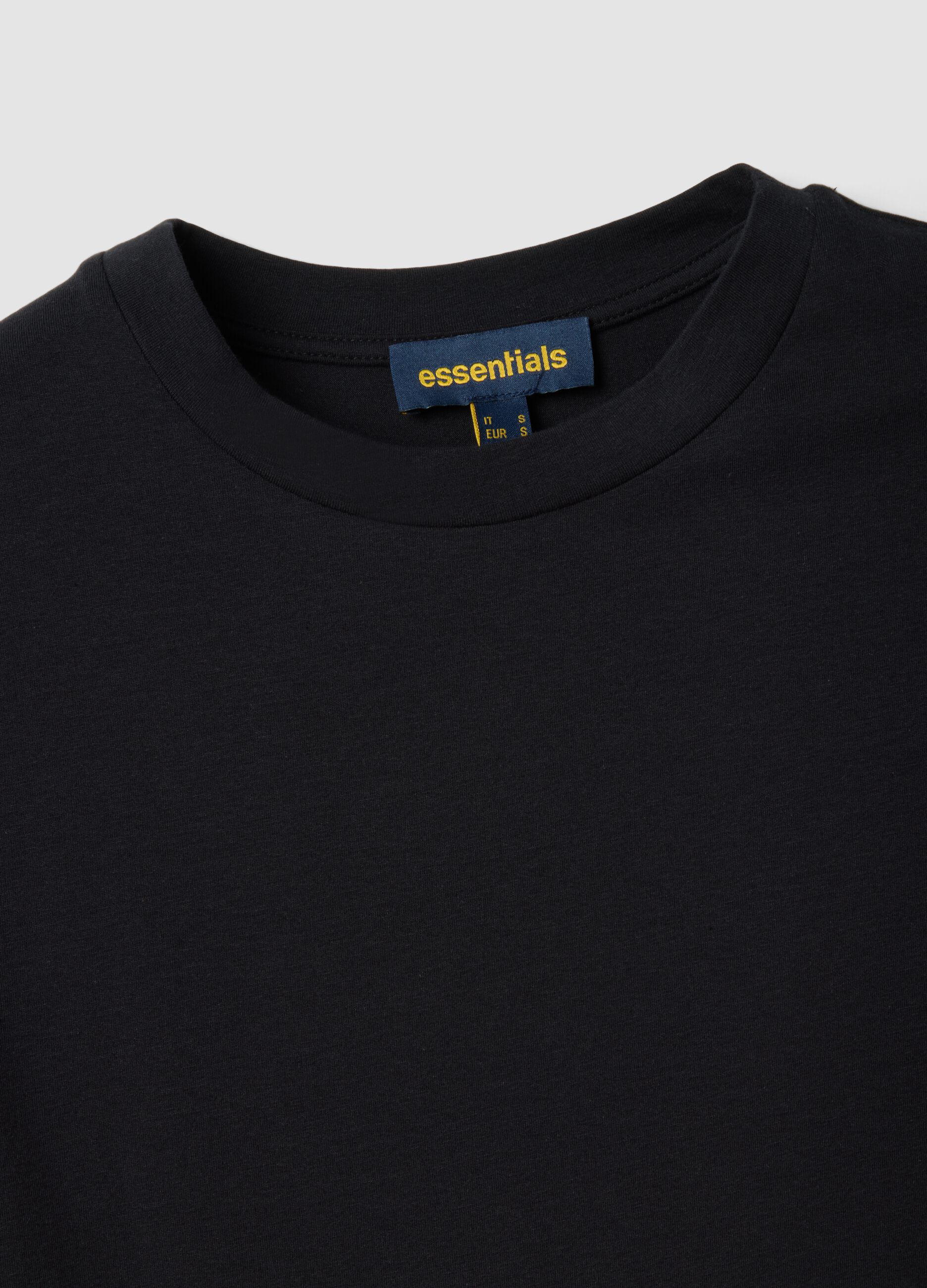 Schwarzes Maxikleid aus elastischer Baumwolle